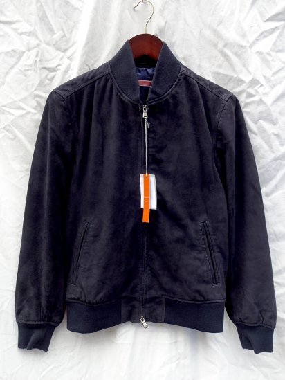 <img class='new_mark_img1' src='https://img.shop-pro.jp/img/new/icons50.gif' style='border:none;display:inline;margin:0px;padding:0px;width:auto;' />GELLI GOAT SKIN SUEDE BLOUSON MADE IN ITALY Navy