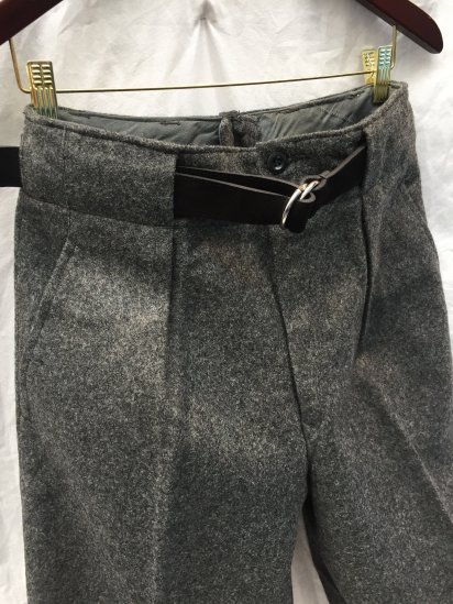 60's Vintage Dead Stock Danish Army Wool Trousers Gray - ILLMINATE ...