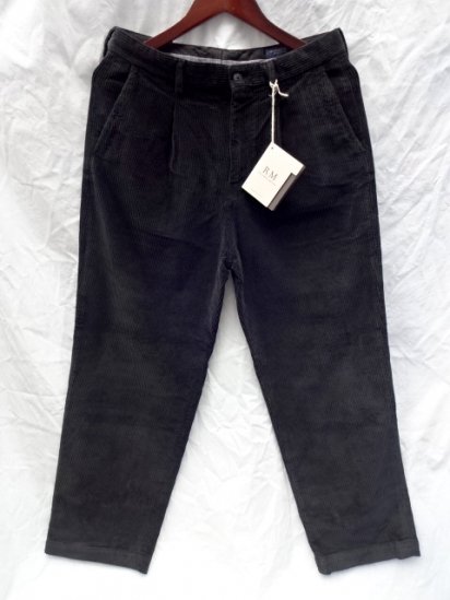 RICCARDO METHA Corduroy 1Tac Trousers Made in Italy Black