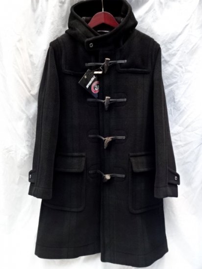INVERTERE x Joshua Ellis Long Length Duffle Coat Made in England & Woven in England Black Watch