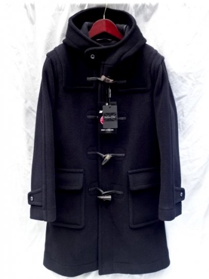 INVERTERE x Joshua Ellis Long Length Duffle Coat Made in England & Woven in England Dark Navy