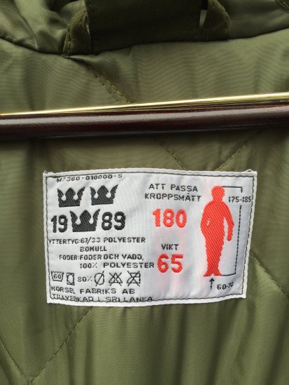 80's Vintage Swedish Army M90 Cold Weather Parka Olive / 2 - ILLMINATE  Official Online Shop