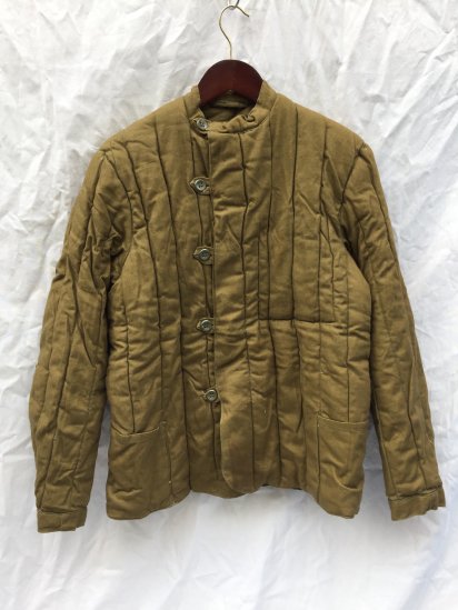 60-80's Vintage Dead Stock Soviet Military Quilted Liner Jacket Olive