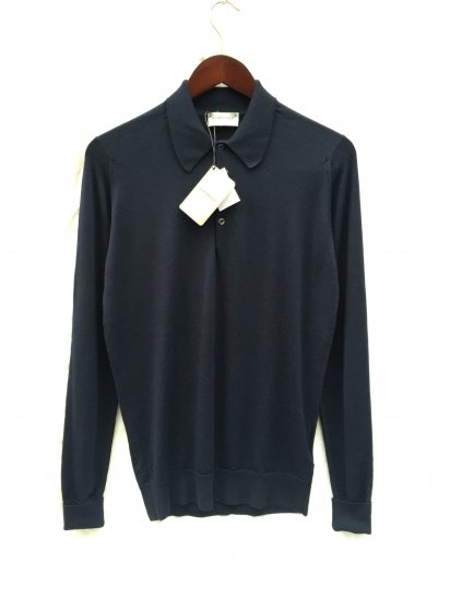 John Smedley Extra Fine Merino Wool Knit DORSET SHIRTS Made in England Midnight 