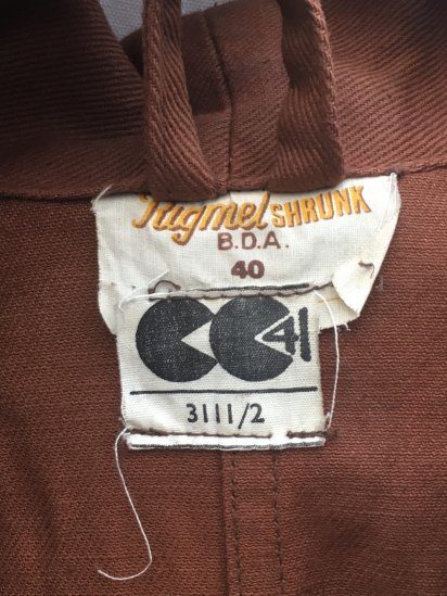 40's Vintage Dead Stock CC41 Work Jacket Brown - ILLMINATE