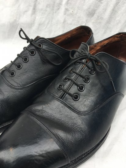 40's Vintage STEAD & SIMPSON CC41 Cap toe Shoes Black - ILLMINATE 