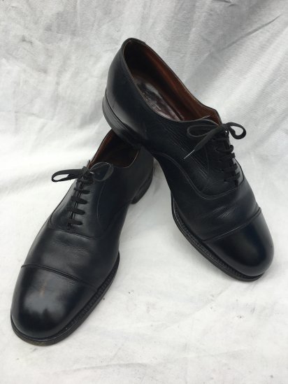 70's Vintage TECNIC expressly for BENEFIT Footwear LTD Cap Toe Shoes Made in ENGLAND Black