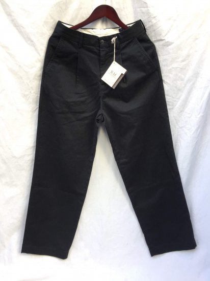 RICCARDO METHA Cotton Twill 1Tac Trousers Made in Italy Black