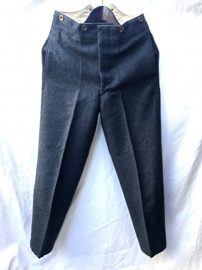 40's Vintage Dead Stock RAF Wool Trousers Blue Grey / 1
