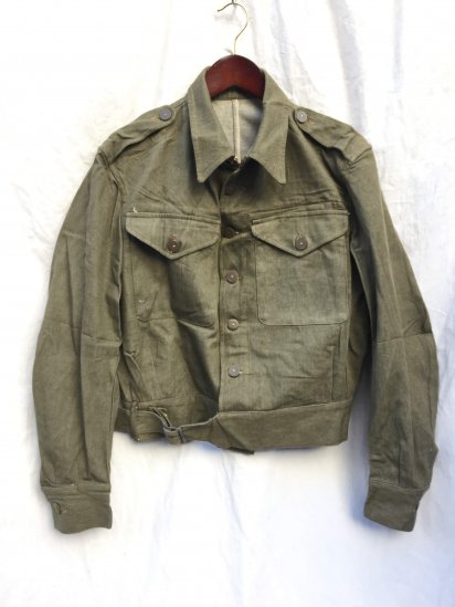 50's Vintage Dead Stock British Army Battledress Uniform <br>Overall Denim Blouses 