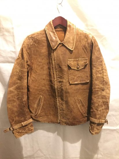 30-40's Vintage Leather Riders Jacket Brown<BR>SPECIAL PRICE!! 9,800 + Tax