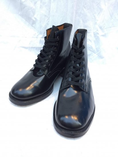 80's Vintage Dead Stock British Military Offficer Boots Made by SANDERS(Made in England) Black