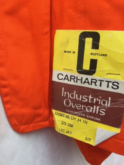 70's ~ 80's Vintage Dead Stock UK Carhartt Work Jacket MADE IN 