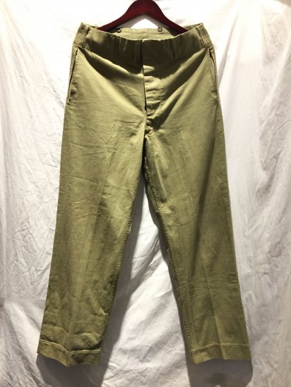 1943 Vintage British Army ? Khaki Drill Trousers Mint Condition Khaki / 1