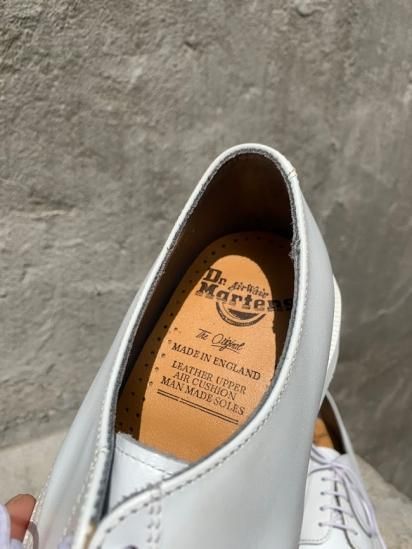 90's Dead Stock Dr Martens 3 Eyelet Derby White - ILLMINATE Official Online Shop
