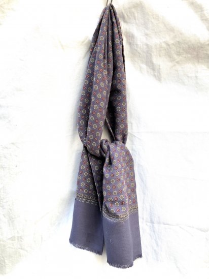 60's Vintage Unknown Scarf Made in Italy Grey
