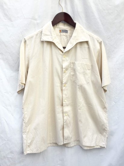 50s ~ 60's Vintage BIELEFELDER Leisure Shirts Beige / 2