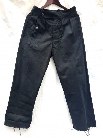 40's Vintage British Army War Aid American made Chino Trousers Over Dyed in Black / 3