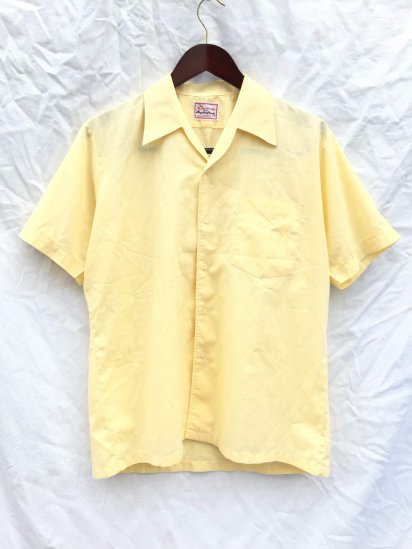 60s ~ 70's Vintage Dead Stock Shan-su Leisure Shirts Made in Britain Yellow / 14