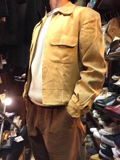 40's ~ 50's Vintage BANTAMAC Gabardine Jacket Good Condition Mustard -  ILLMINATE Official Online Shop