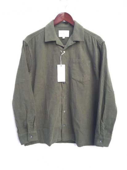 KESTIN HARE STAIN SHIRT Made in Japan Olive