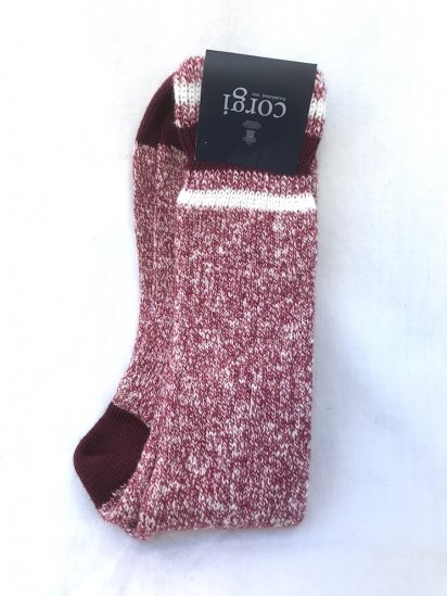 Corgi Cotton Socks Made in U.K Red