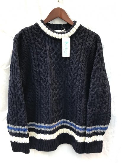 <img class='new_mark_img1' src='https://img.shop-pro.jp/img/new/icons50.gif' style='border:none;display:inline;margin:0px;padding:0px;width:auto;' />KILKEEL Aran Tilden Crew Neck Sweater MADE IN ENGLAND Navy