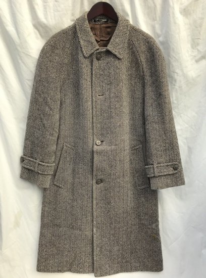 Vintage House of Fraser CROMBIE Tweed Blmacaan Coat MADE IN ENGLAND Brown Tweed