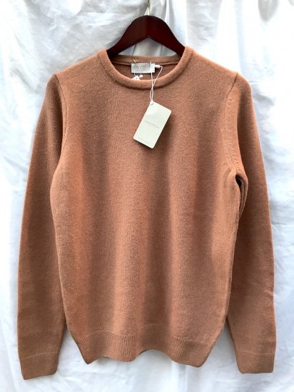 John Smedley Merino Wool x Cashmere Knit PULLOVER Made in England Camel (Orange)
