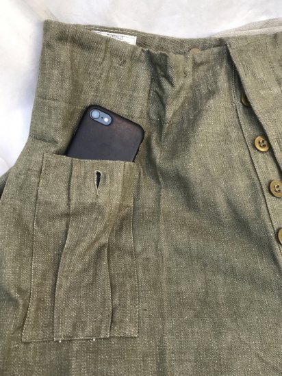 50's Vintage Dead Stock British Army Ovewalls Green Denim Trousers