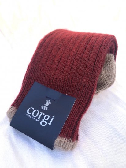 Corgi Cotton  Cashmere Socks MADE IN U.K Burgundy