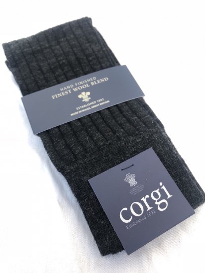 Corgi Wool  Nylon Socks MADE IN U.K Charcoal