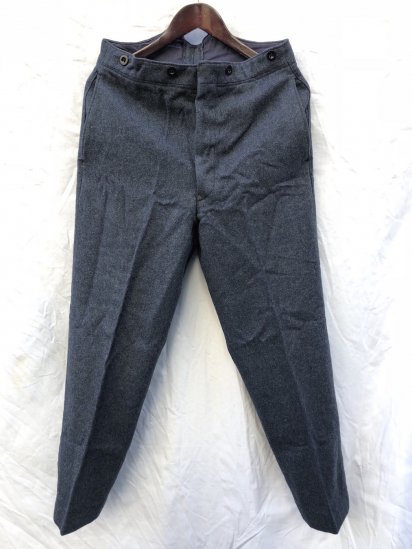 1948 Dated 40's Vintage Dead Stock RAF (Royal Air Force) Wool Trousers Blue Grey / 2