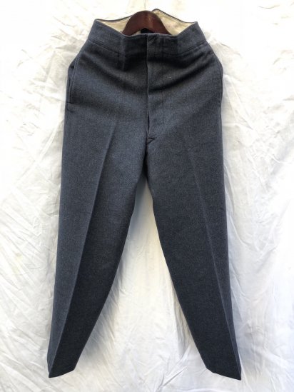 40's Vintage Dead Stock RAF (Royal Air Force) Wool Trousers Blue Grey / 3