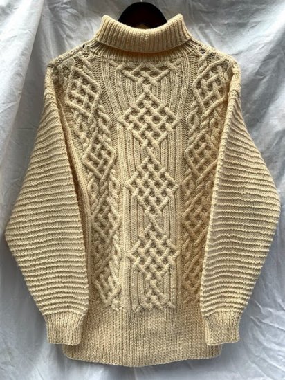 Vintage Alan Knit Turtle Neck Sweater Natural / 2 - ILLMINATE