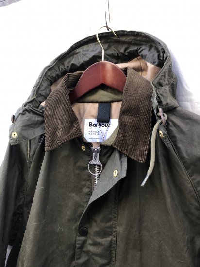 Barbour × Margaret Howell Spey Wax Jacket Olive - ILLMINATE 