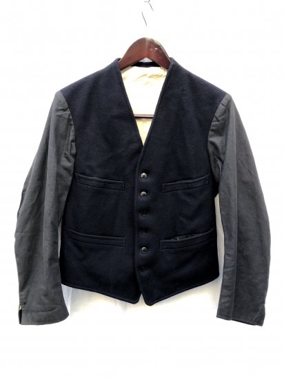 50's ~ VIntage British Railway Wool Driver Jacket Navy × Black