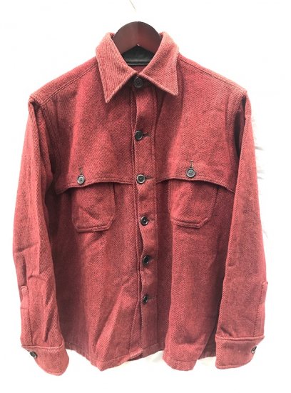 80's ~ Vintage Eddie Bauer x Woolrich CPO Wool Shirts Jacket Red 