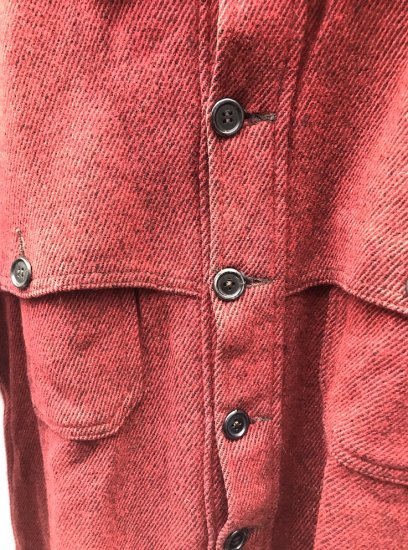 80's ~ Vintage Eddie Bauer x Woolrich CPO Wool Shirts Jacket Red 