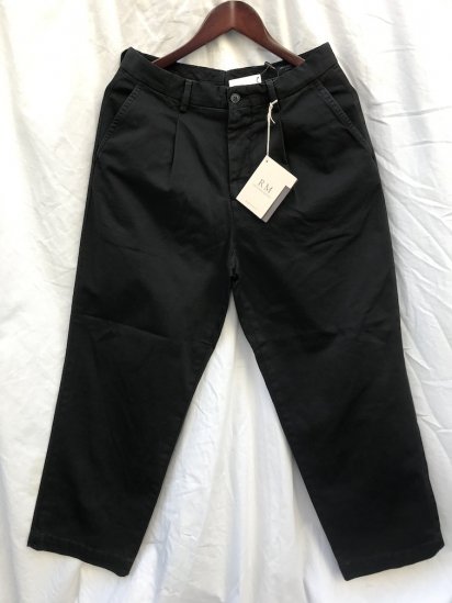 RICCARDO METHA 1tac Cotton Twill Trousers MADE IN ITALY Black
