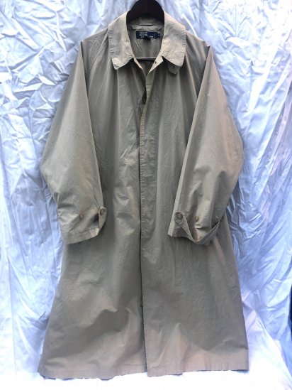 90's Old Ralph Lauren 1 Panel Sleeve 100% Cotton Belted Balmacaan Coat Kahki