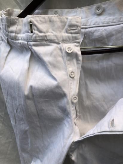 60's Vintage Royal Navy White Drill Trousers