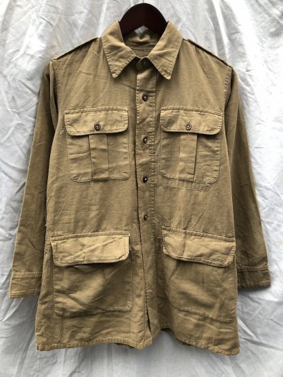 <img class='new_mark_img1' src='https://img.shop-pro.jp/img/new/icons50.gif' style='border:none;display:inline;margin:0px;padding:0px;width:auto;' />40's Vintage British Indian Army Aertex Bush Jacket / 3