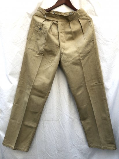 1944 Dated 40's Vintage British Indian Army 1942 Pattern Khaki Drill Trousers Khaki / 2