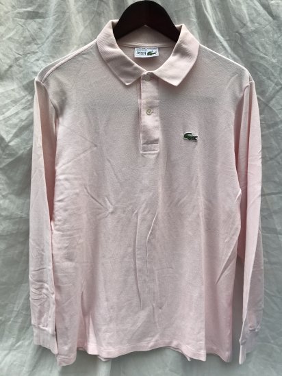 80-90's Vintage Lacoste L/S  Polo Shirts Made in France  / Pink / 2