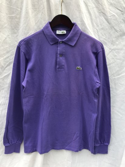 80s Vintage Lacoste L/S Polo Shirts Made in France / Purple / 4