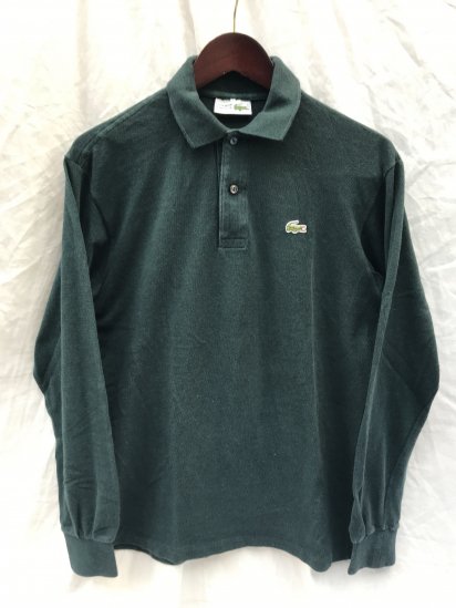 80-90's Vintage Lacoste L/S Polo Shirts Made in France  / Mix Grn / 7