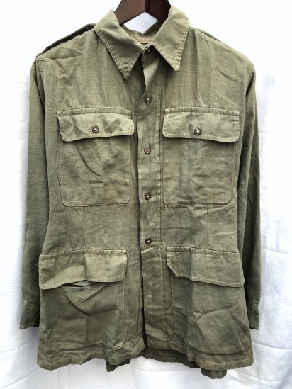 <img class='new_mark_img1' src='https://img.shop-pro.jp/img/new/icons50.gif' style='border:none;display:inline;margin:0px;padding:0px;width:auto;' />40's Vintage British Indian Army Bush Jacket / 1