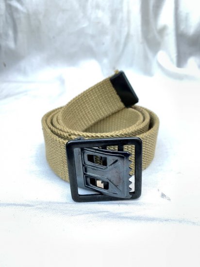 50's Vintage Dead Stock French Army Cotton Webbing Belt