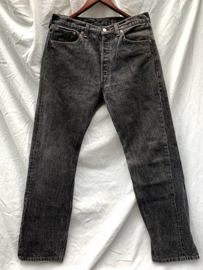 90s Vintage LEVIS 501 Black Denim Pants Made In USA / 21